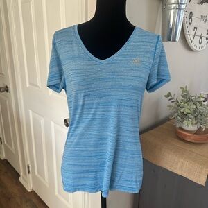 Adidas Women's Blue V-Neck Top